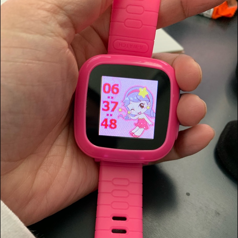 Pink kids interactive watch